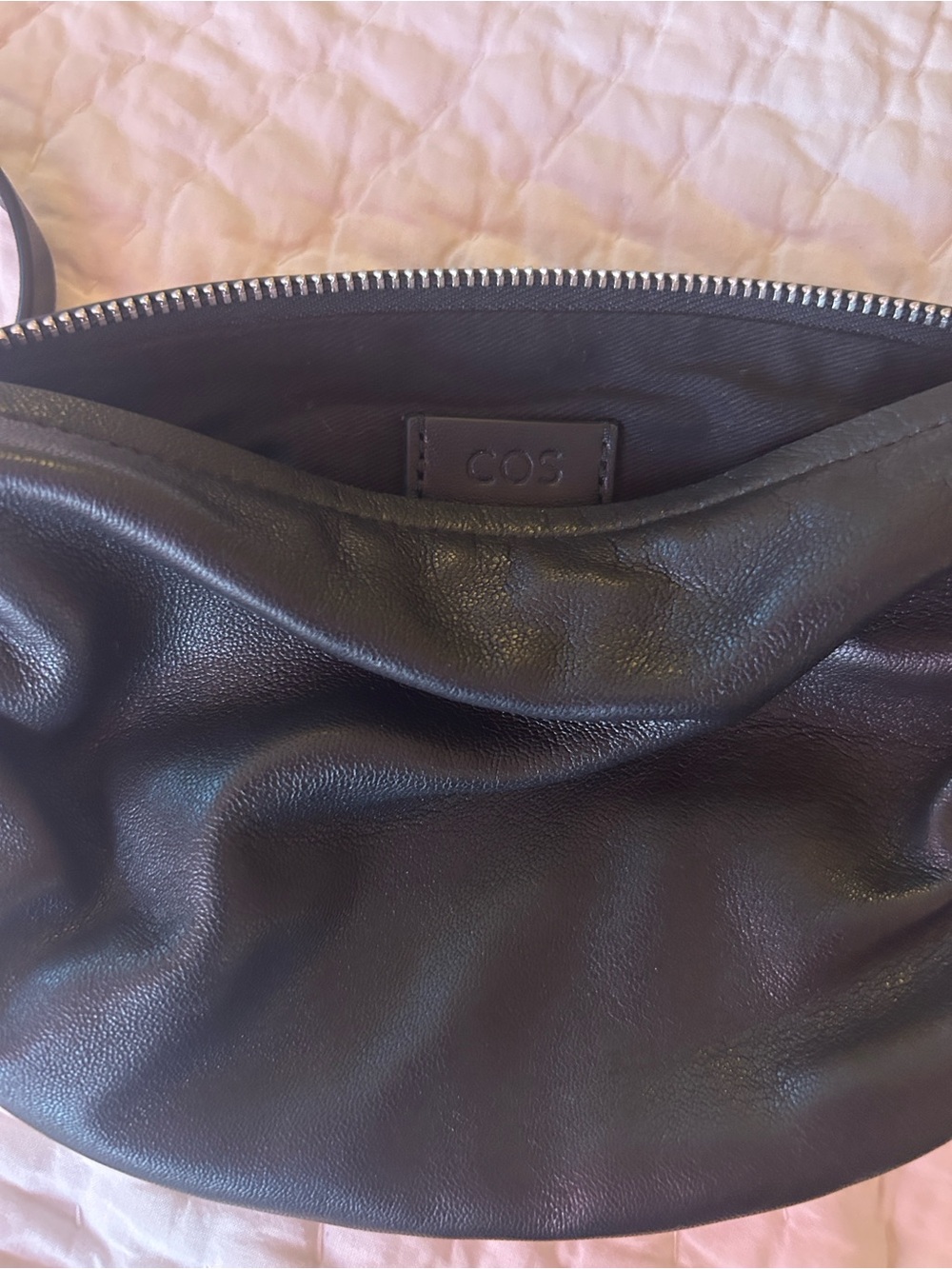 COS Black Leather Mini Shoulder Bag - Sleek Minimal Design - Picture 8 of 8